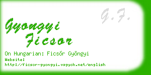 gyongyi ficsor business card