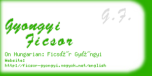 gyongyi ficsor business card